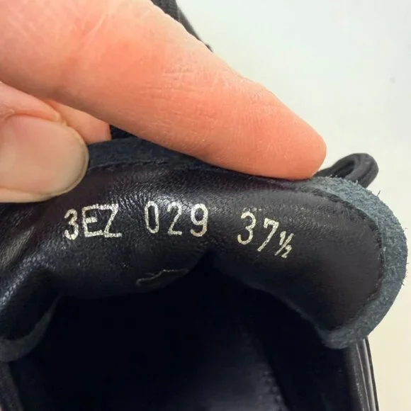Prada Sport Leather Wedge Sneakers Black Women’s Size 37.5 - Picture 9 of 11